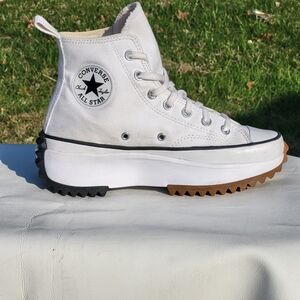 Converse Run Star Hike Platform White Chunk Taylor Sneakers
